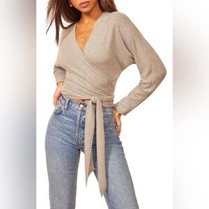 Reformation jeans Azra wrap top